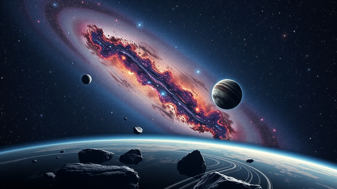 Csodálatos galaxis és bolygók a világűrben