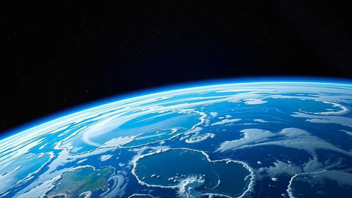 A Föld képe az űrből, a végtelen kozmoszban.