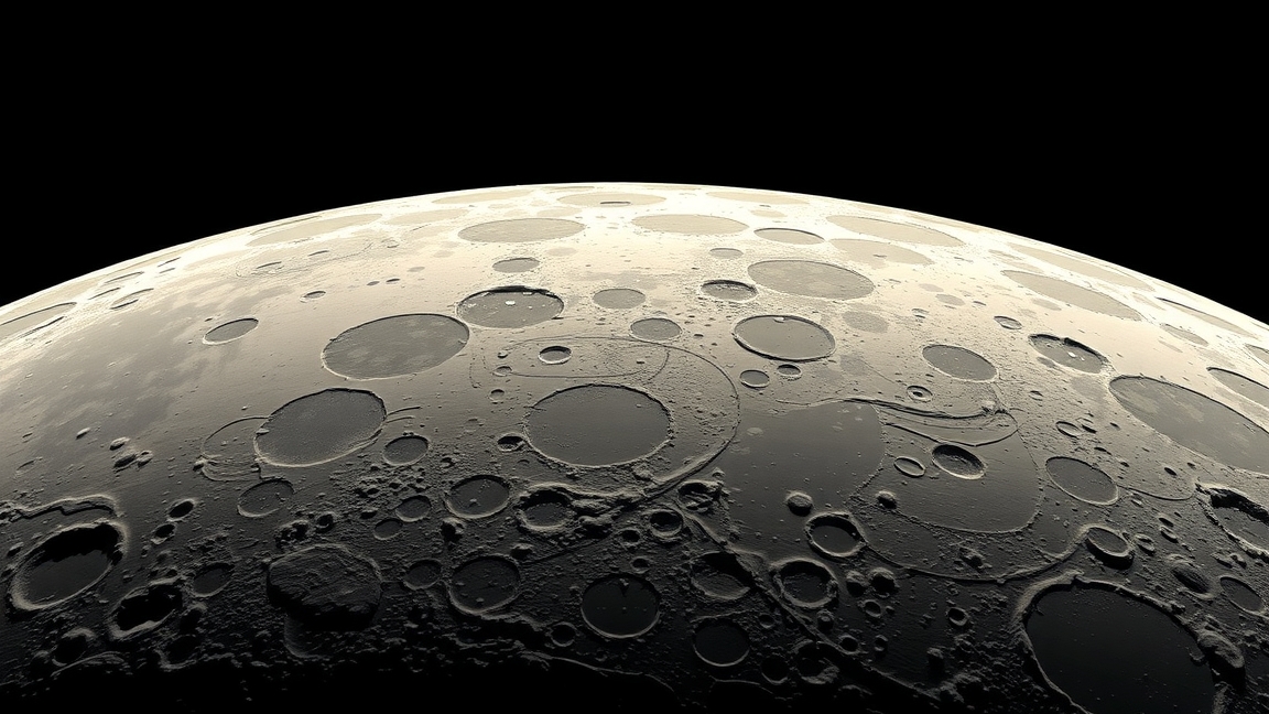 A Hold kráterekkel és hegyekkel, fény-árnyék kontraszttal
