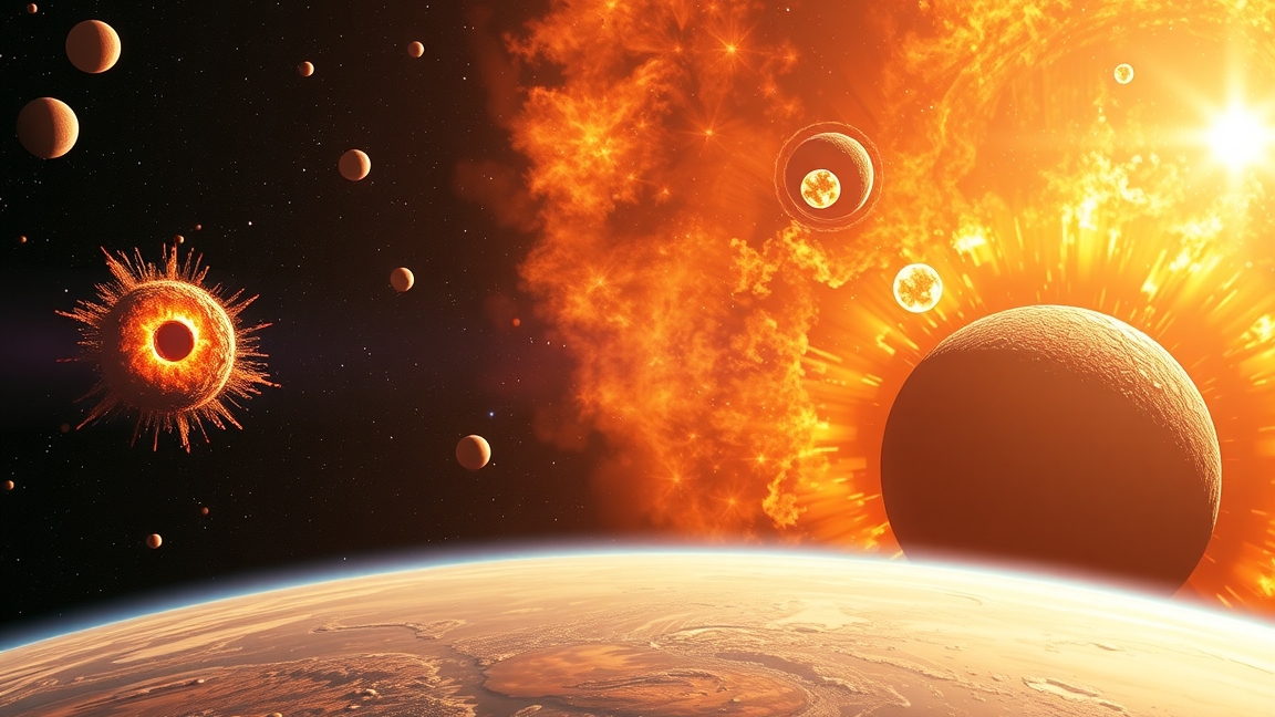 Kozmikus robbanások ábrázolása az univerzumban