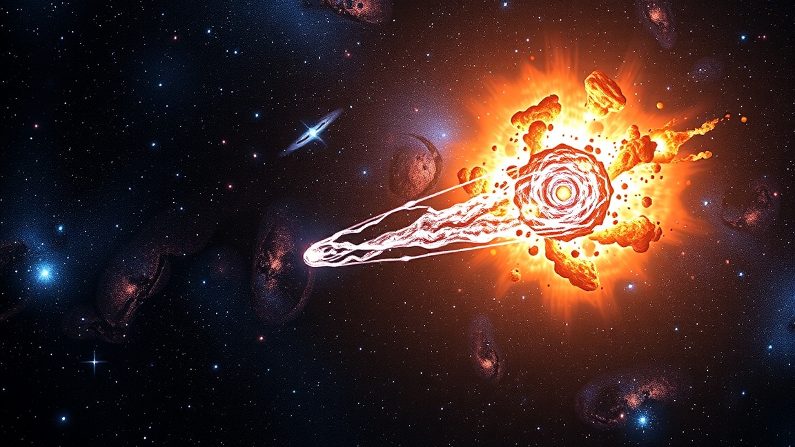 Csillagrobbanás ábrázolása: nóva és szupernóva eseményei az Univerzumban.