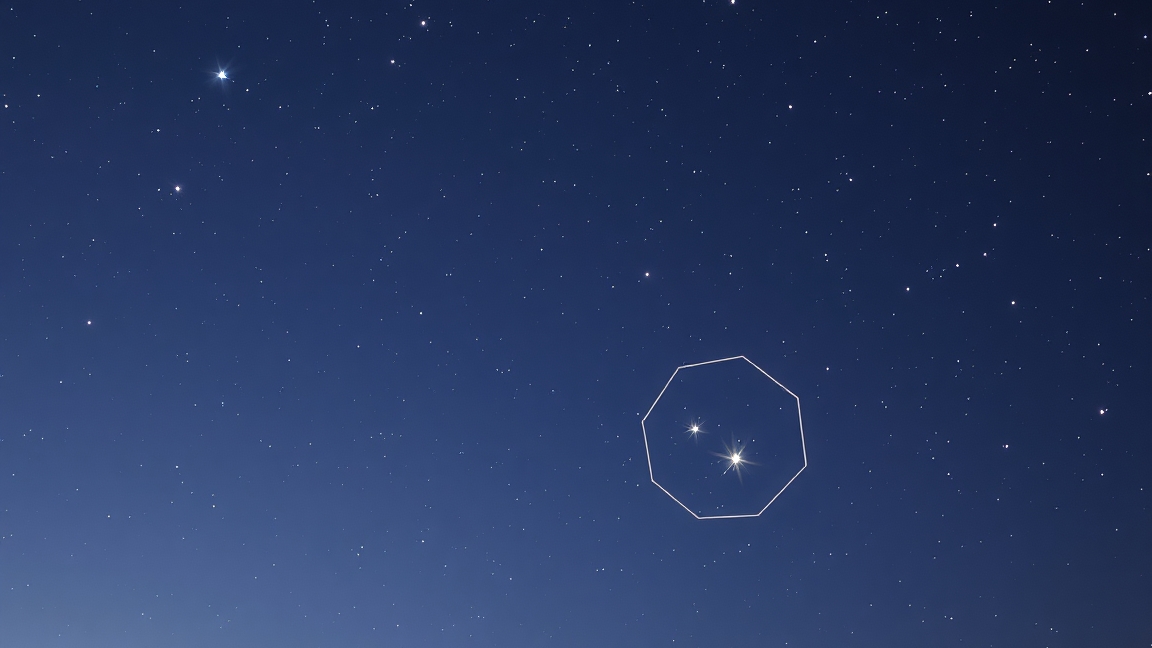 A Teáskanna csillagkép az éjszakai égen, a Nyilasban.