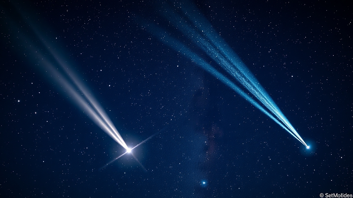 Két üstökös csodás látvány a csillagos égen