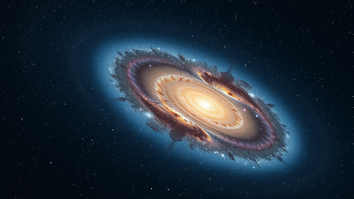 Triangulum-galaxis csodás képe a sötét égbolton