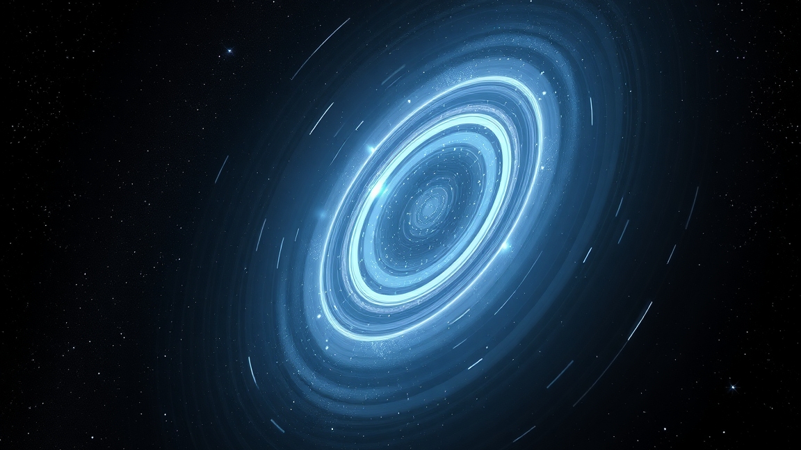 Digitális ábra az Achernar csillagról és forgásáról