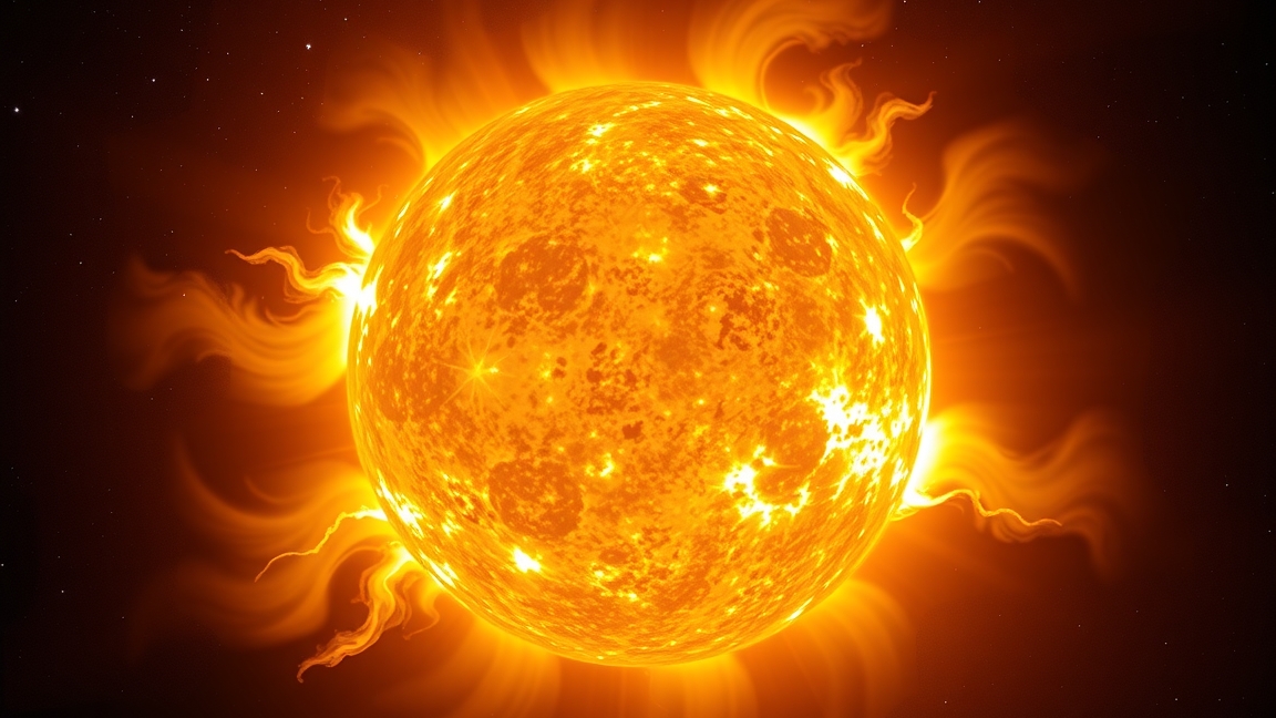 Fényes napfoltok a Nap felszínén