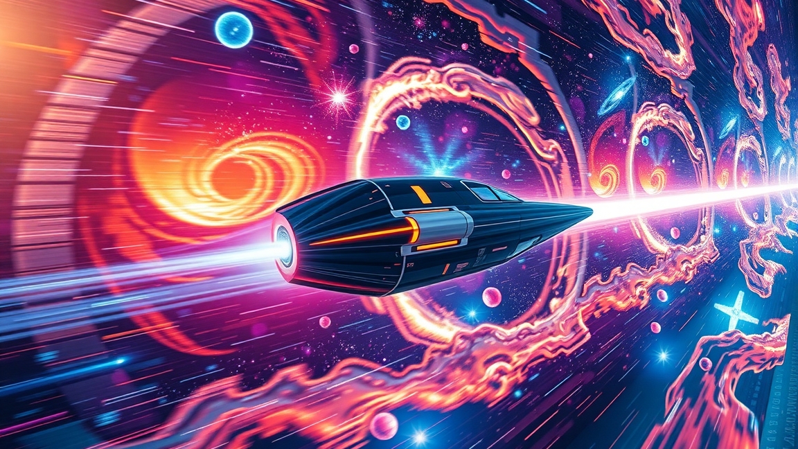 Űrhajó, ami fénysebességnél gyorsabb utazásra készül időutazás közben