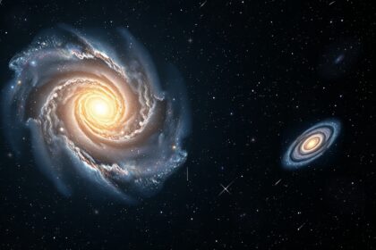Spirálgalaxis és elliptikus galaxis az Univerzumban
