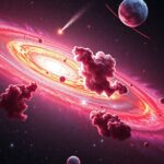 Színes galaxis ábrázolás a Nagy Bummról készült elméletekhez.