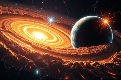 Kép a világegyetemről, spirális galaxis és földbolygó