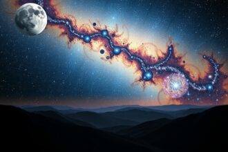 Kreatív ábrázolás a Tejútrendszerről és az idegen civilizációk kereséséről