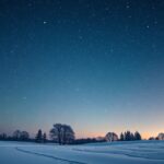 Téli égbolt Orion, Bika, és Ikrek csillagképekkel