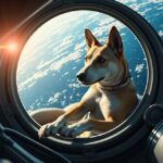Lajka, az első űrbe küldött kutya a világűrben