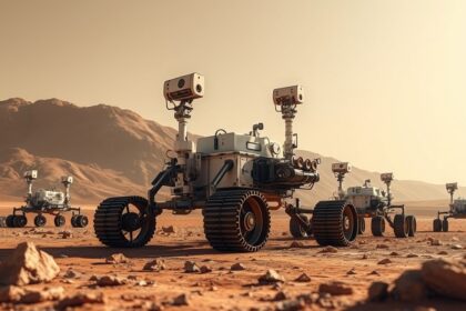 Mars-járók összeállítása a vörös bolygón, beleértve a Perseverance-t és másokat.