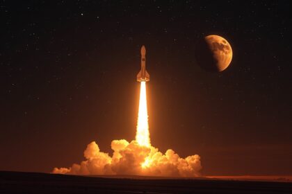 SpaceX Starship rakéta indítása a Mars felé.