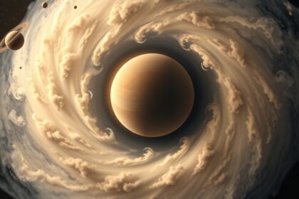 Vénusz bolygó szuperrotációs szélének illusztrációja