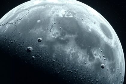 A Hold felszíne meteorit becsapódásokkal és remegéssel.