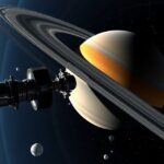 Cassini-Huygens űrszonda a Szaturnusz gyűrűi körül.
