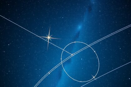 Csillagok és meridiánok az égen, a delelés bemutatása.