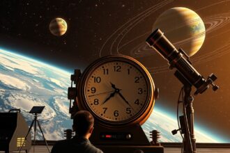 Föld és űr órarendszerrel és távcsővel