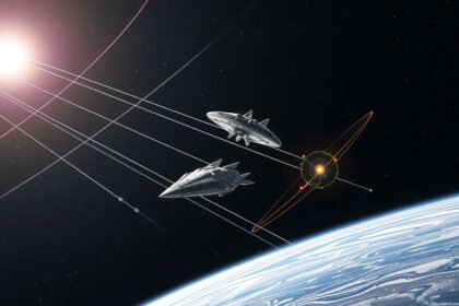 Űrszondák gravitációs hintáznak a bolygók körül, energia lopás során.