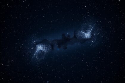 Csillagos égbolt és galaxis-kép Perseusban található dupla-halmaz.