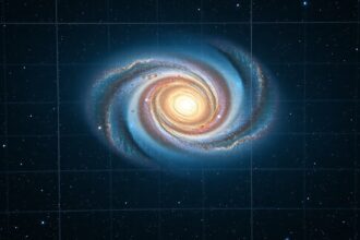 A Triangulum-galaxis (M33) lenyűgöző spirális alakja a világűrben.