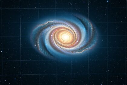 A Triangulum-galaxis (M33) lenyűgöző spirális alakja a világűrben.