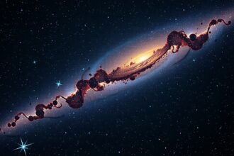 Vizuális ábrázolás a Markarian-láncról a Szűz-halmazban.