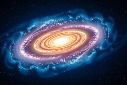 Centaurus A aktív galaxis grafikai ábrázolása