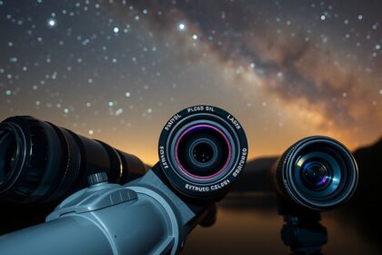 Különböző okulárok távcsöveken, csillagászati megfigyeléshez