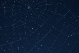 Kis Medve csillagkép az éjszakai égbolton