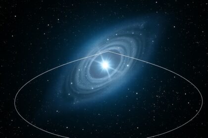 A Sas csillagképen belüli Altair, a gyorsan forgó kék csillag.