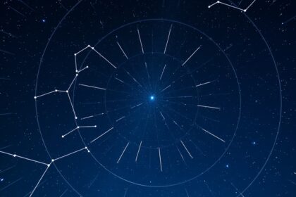 A Nagy Kutya csillagkép és a Szíriusz a csillagok között.