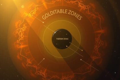 Ábra a Goldilocks-zónákról és lakhatósági zónákról az űrkutatásban.