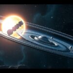 Digitális ábrázolás egy Dyson-gömböt ábrázoló naprendszerről