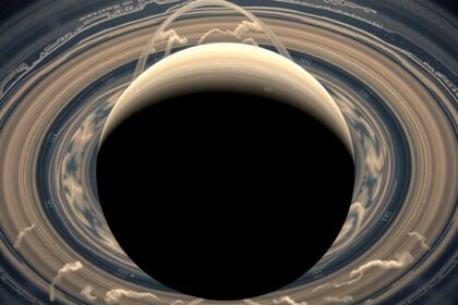 A Szaturnusz északi sarkán lévő hatszögletű vihar