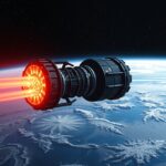 Ionhajtómű az űrben, a föld bolygó felett