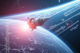 Űrlift koncepciója a Föld és az űr között, nanocsövek szerepe