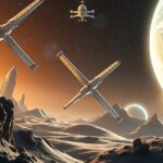 Űrbéli kolóniák O'Neill hengerekben és űrhajók a galaxison túl.