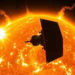 Parker Solar Probe a Nap koronájában, felfedezve a napszél titkait.