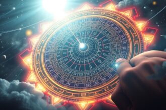 A maja naptár spirális szerkezete világító háttérrel