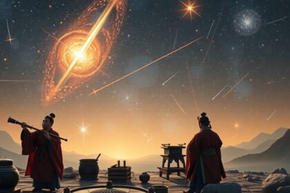 Kínai csillagászok szupernókát figyelnek a csillagos égen.