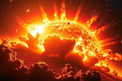 A Nap forró fénye és tüzes plazmája az űrben