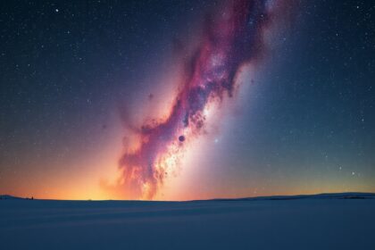 Téli éjszakai égbolt és mélyég-objektumok rajzolata