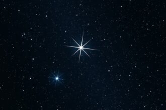 Csillagok a Rák csillagképben és a Jászol-halmazban.