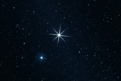 Csillagok a Rák csillagképben és a Jászol-halmazban.