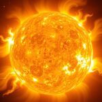 Fényes napfoltok a Nap felszínén