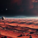 Kép a Vénusz felszínéről, holdakkal az égen