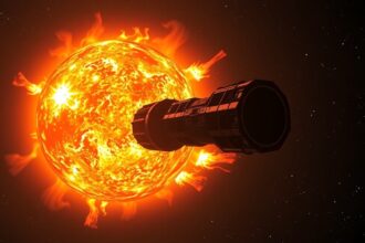 A Parker Solar Probe űrszonda a Nap közelében